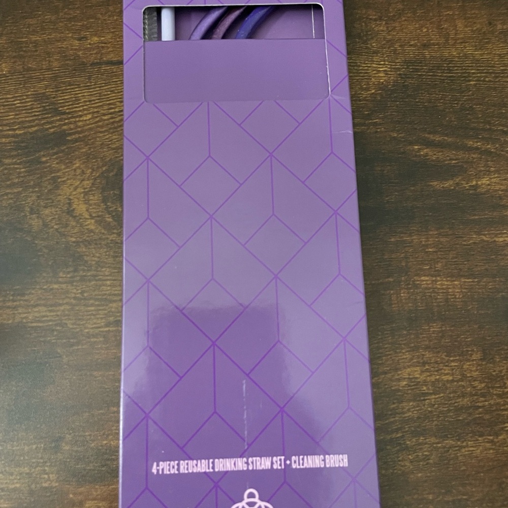 Jeffree Star Purple Stainless Steel Straw Set